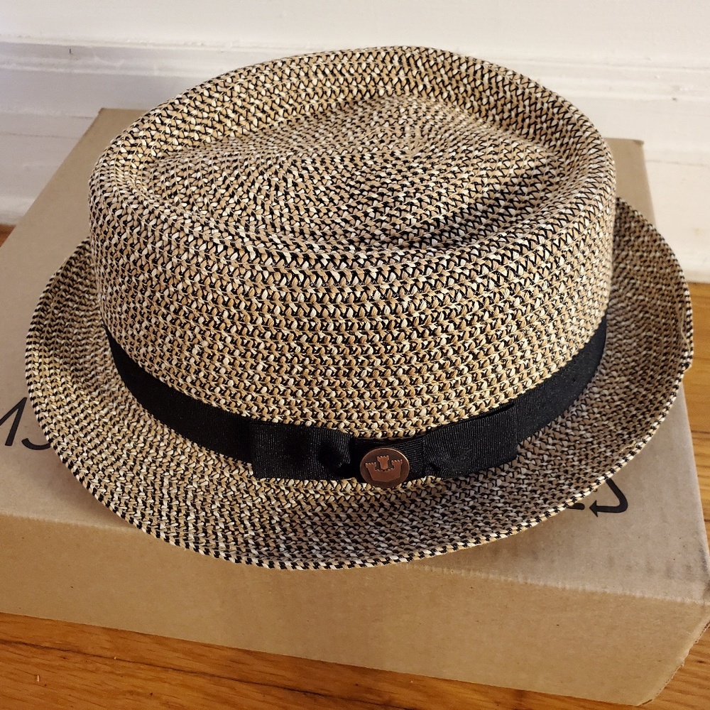 **NWT** Goorin Bros straw porkpie summer hat, size large